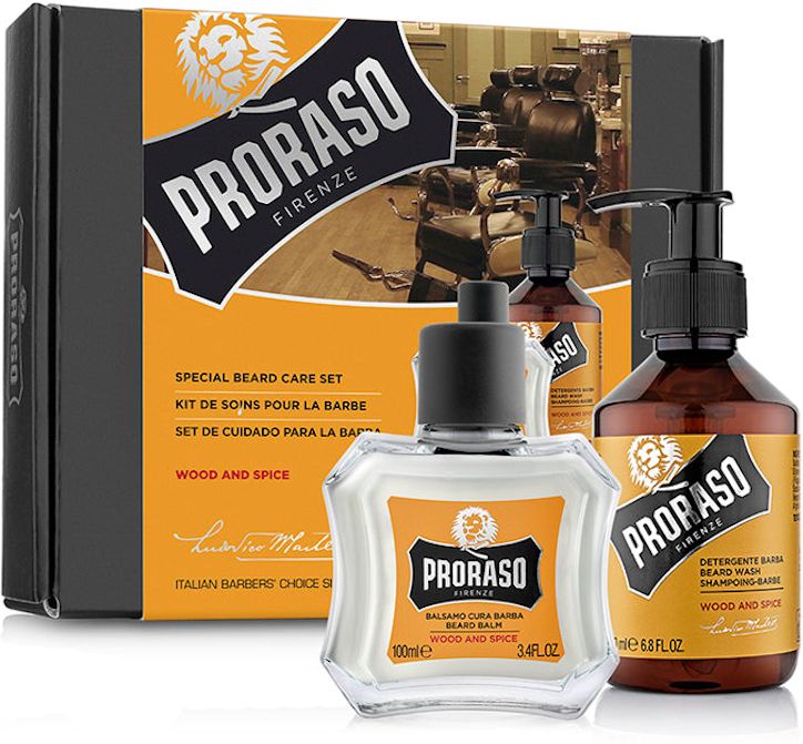 Proraso Zestaw prezentowy Wood and Spice - balsam i szampon do brody