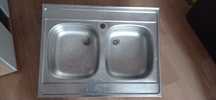 Zlewozmywak metalowy nakladany 80x60