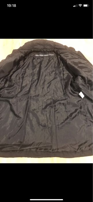 Gerry Weber Edition Outdoor długa czarna kurtka ocieplana 46