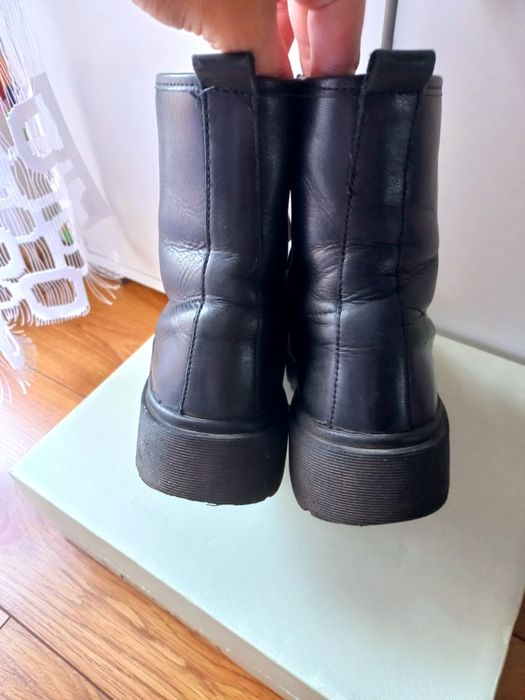 Lasocki skórzane trzewiki 38 skóra naturalna botki kozaki trapery