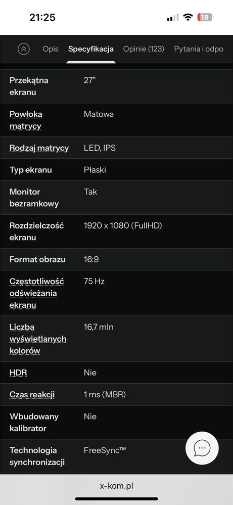 Monitor LG 75 Hz