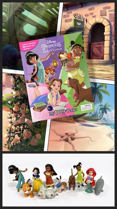 Disney Princess Beginnings My Busy Books książka z figurkami angielski