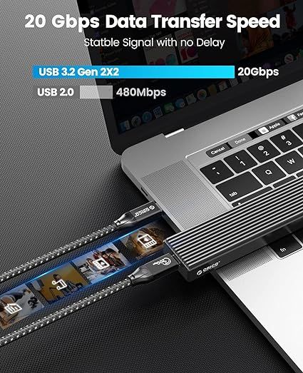 orico kabel do transmisji danych usb c 20 gb/s