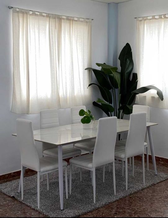 BARATO MESA DE VIDRO + 6 CADEIRAS NOVO ENVIO GRATIS