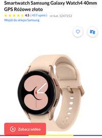 Samsung galaxy watch4 40mm rózowe złoto