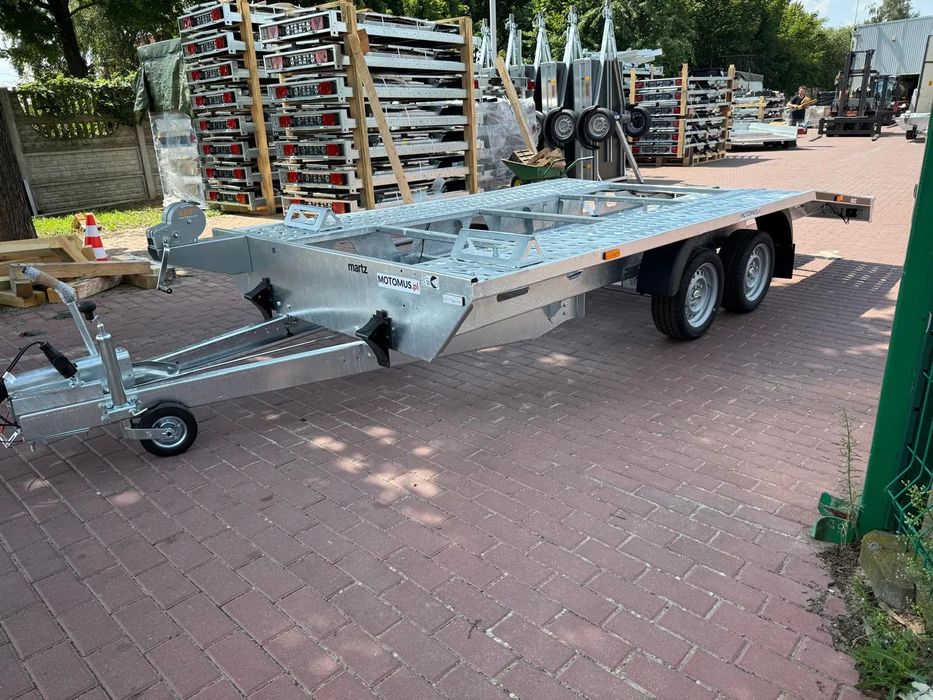 Wiola Przyczepa Laweta Martz GT PLUS 450/2 2,7T 450x200m 2 osie DMC 2700kg lekka 510kg OKAZJA!  Nowa laweta Martz 450x200 cm 2 osie 2700kg waga 510 kg Wrocław