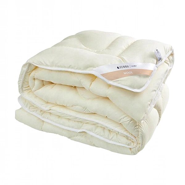 Kołdra 180x200 wełniana MERINO WOOL Wełna z Merynosów Krem