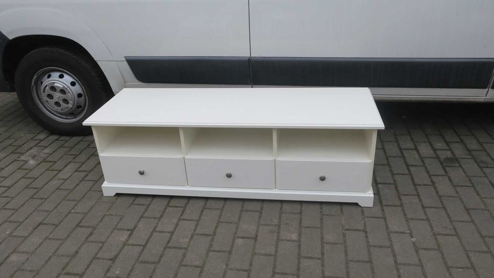 Długa komoda biała RTV