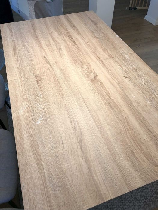 Stabilny i nowoczesny stół do jadalni 160x90 +60cm po rozłożeniu