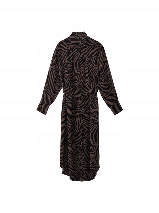 Sukienka Massimo Dutti zebra unikat koszulowa L