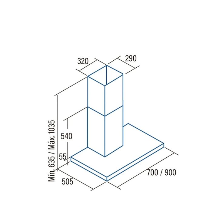Exaustor cata de 90cm