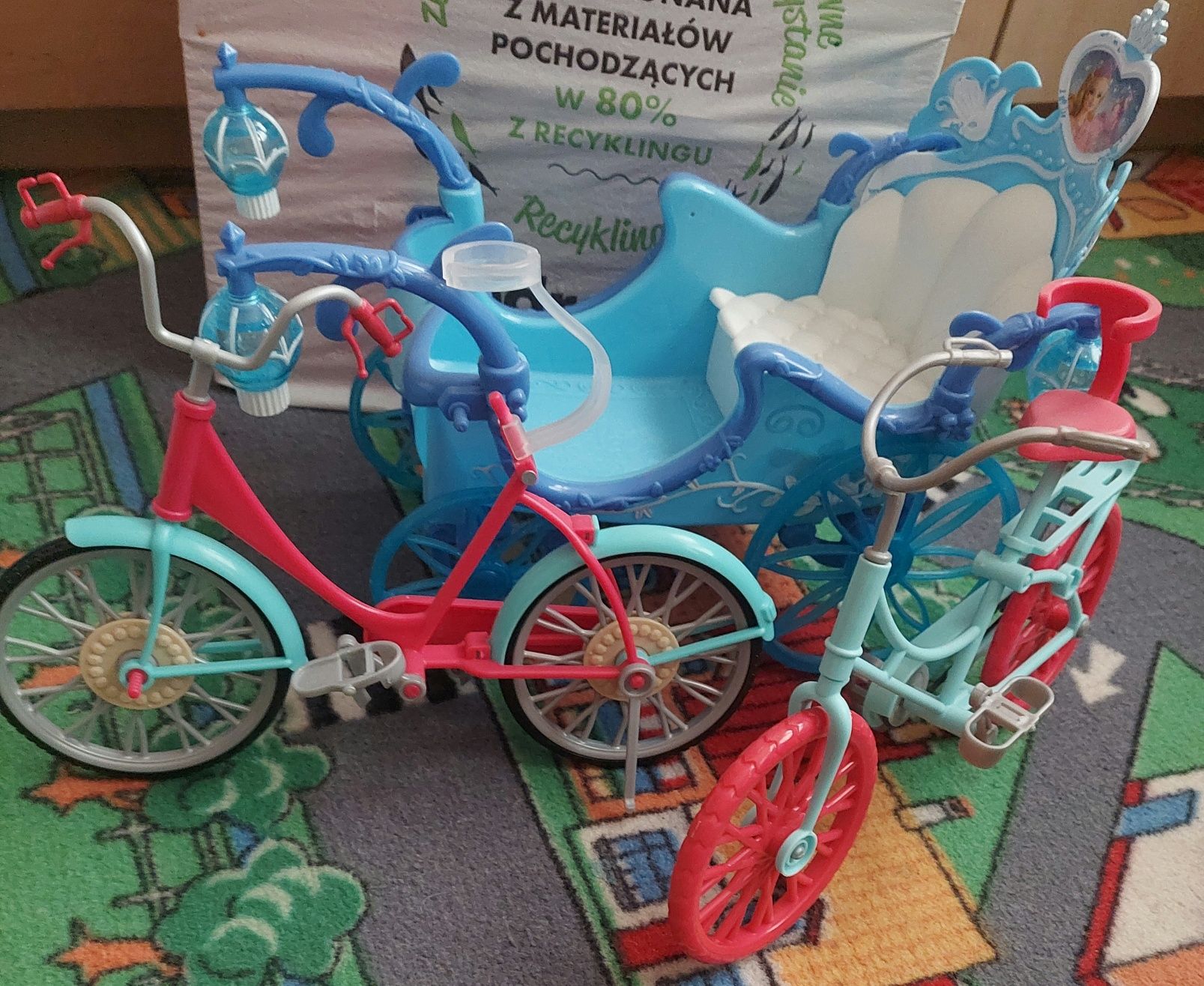 Barbie i nie tylko kamper konie kareta meble lalki numnons