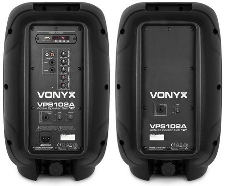 Par Colunas Vonyx (Activa + Passiva) 15" C/1000W MP3/USB/SD/Bluetooth