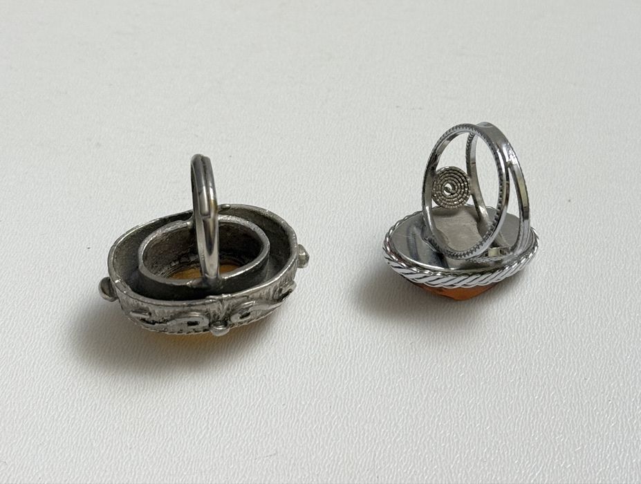 Stare pierścionki PRL retro vintage 2 sztuki zestaw