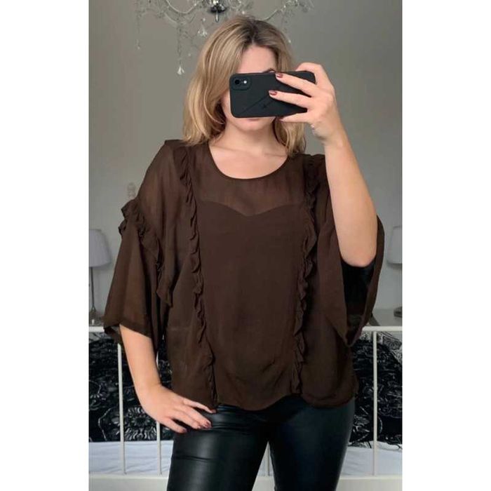 ByTiMo półtransparentna bluzka top oversize z wiskozy