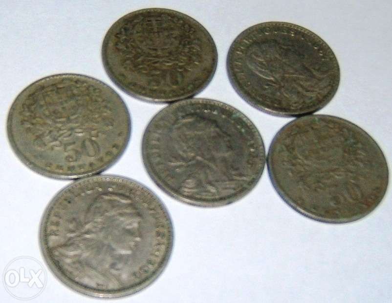 Moedas antigas de 50 centavos, Alpaca, 1928 – 1947