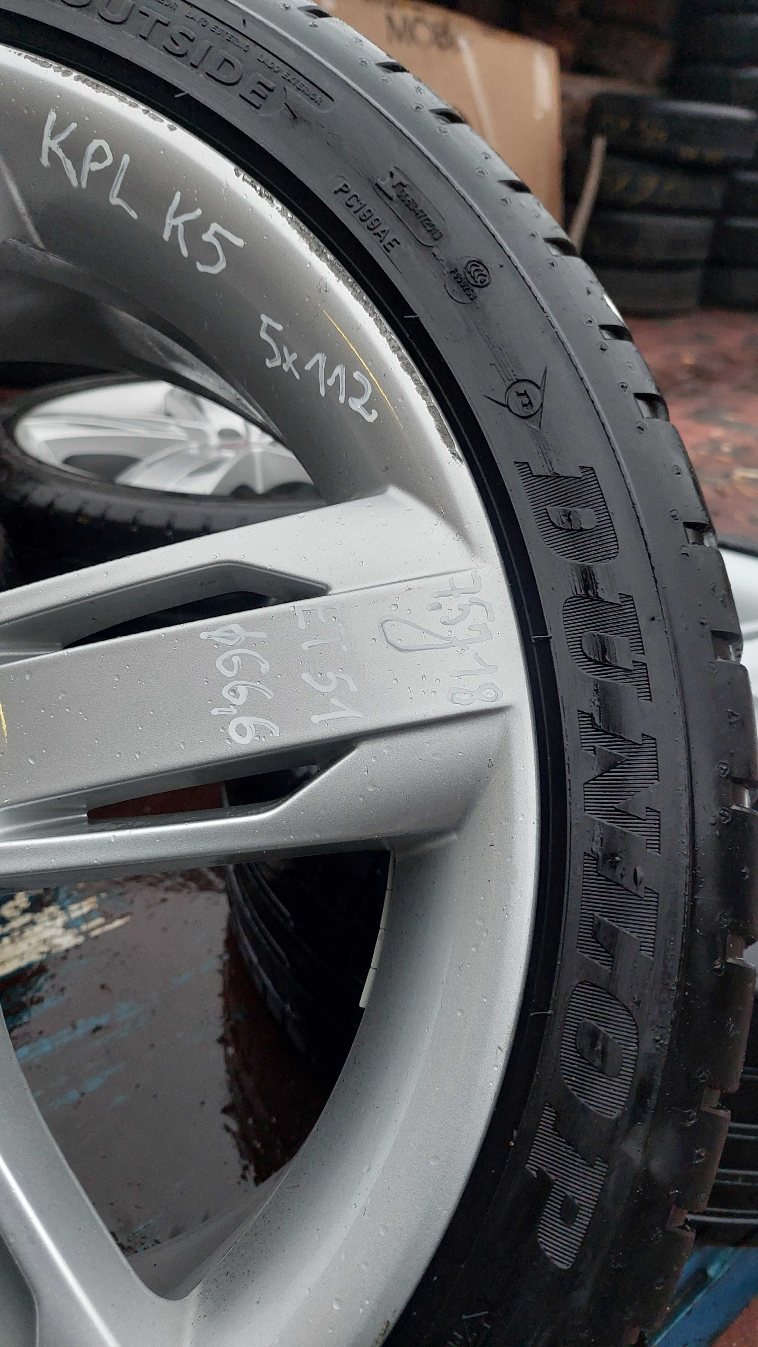 Komplet kół Seat 5x112 7,5J18 Et 51 Fi 66,6+Dunlop 225/40/18 KPL K 5