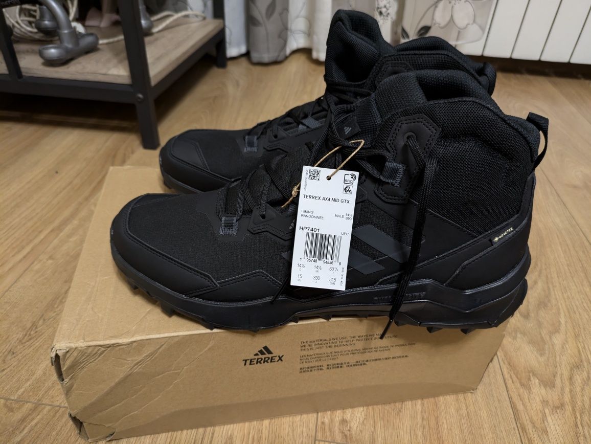 Зимнє взуття TERREX AX4 Mid GORE-TEX Hikng. Великий розмір.