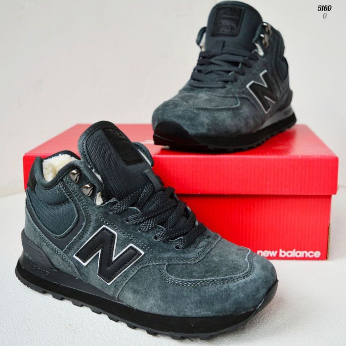 Женская обувь с Мехом (36-41) Зимние Кросовки темно-серые високие