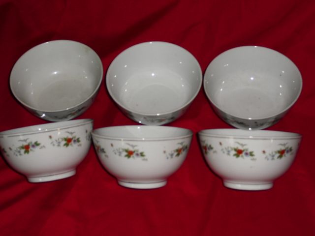 Conjunto louça antiga : 6 tigelas