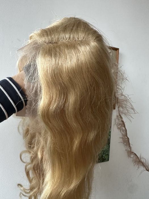 Hollywodzkie fale peruka blond 100% wlosy ludzkie 613 dluga
