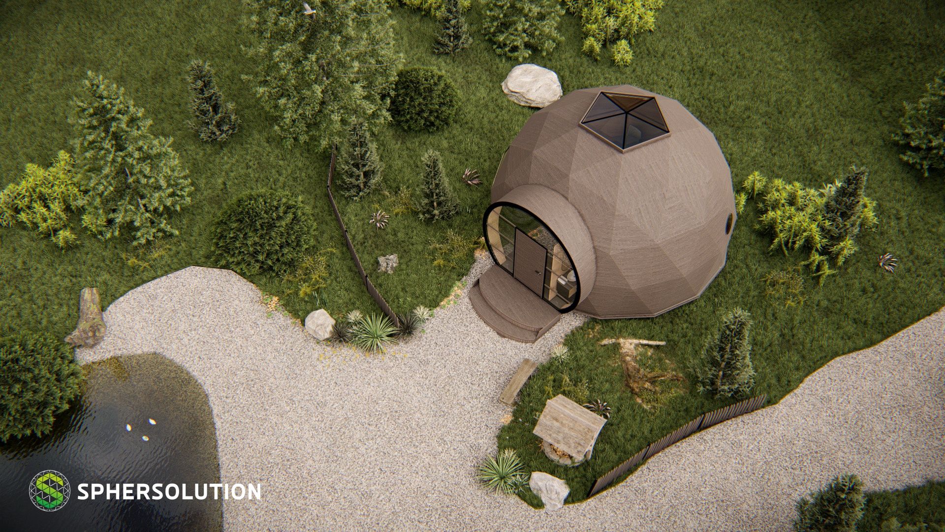 Dom kopułowy - kopuła geodezyjna 35m2