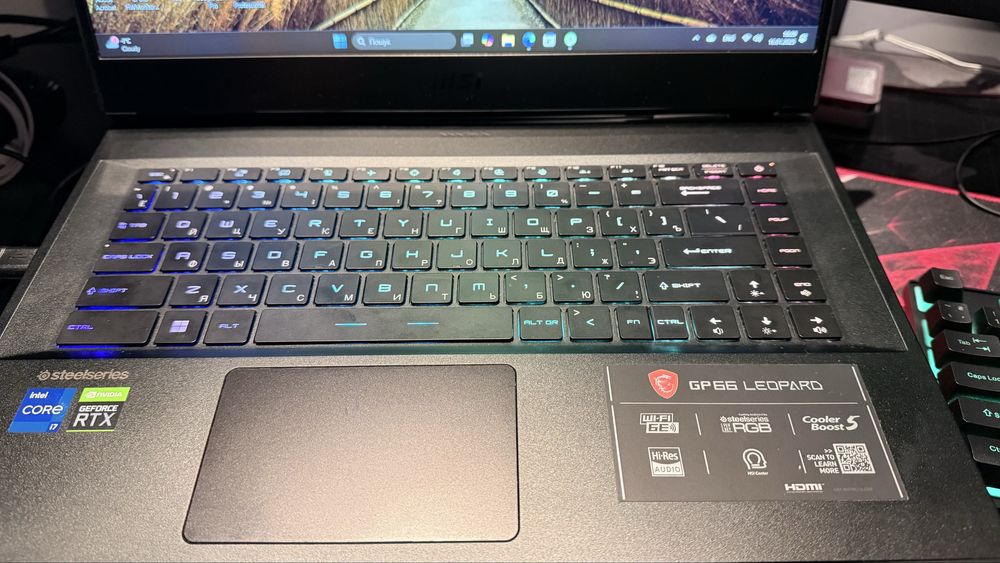 MSI gp66 Leopard i7 11800H, RTX3070, 16 gb, 1,5 tb NVme, Gaming 144Hz