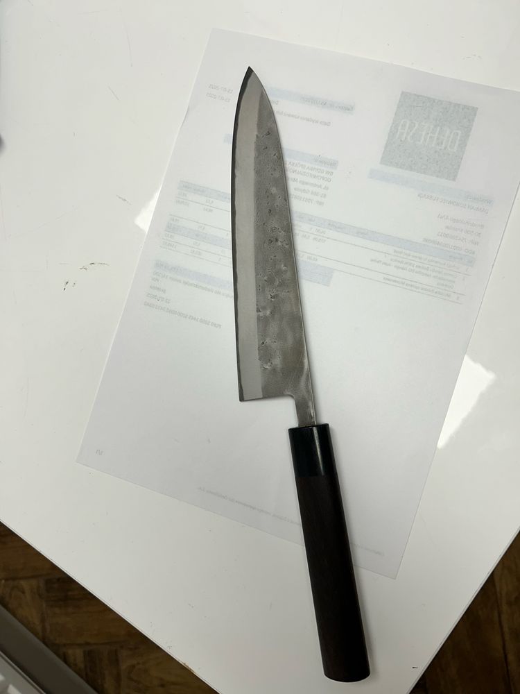 Ohishi Gyuto 21 cm Nashiji Aogami 2
