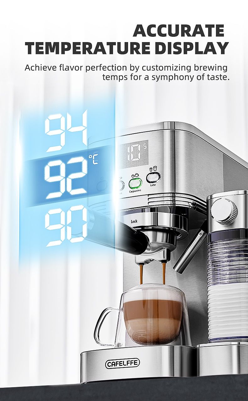 Cafelffe MK801 Полуавтоматическая Кофемашина 1350Вт/20БАР/Кофеварка