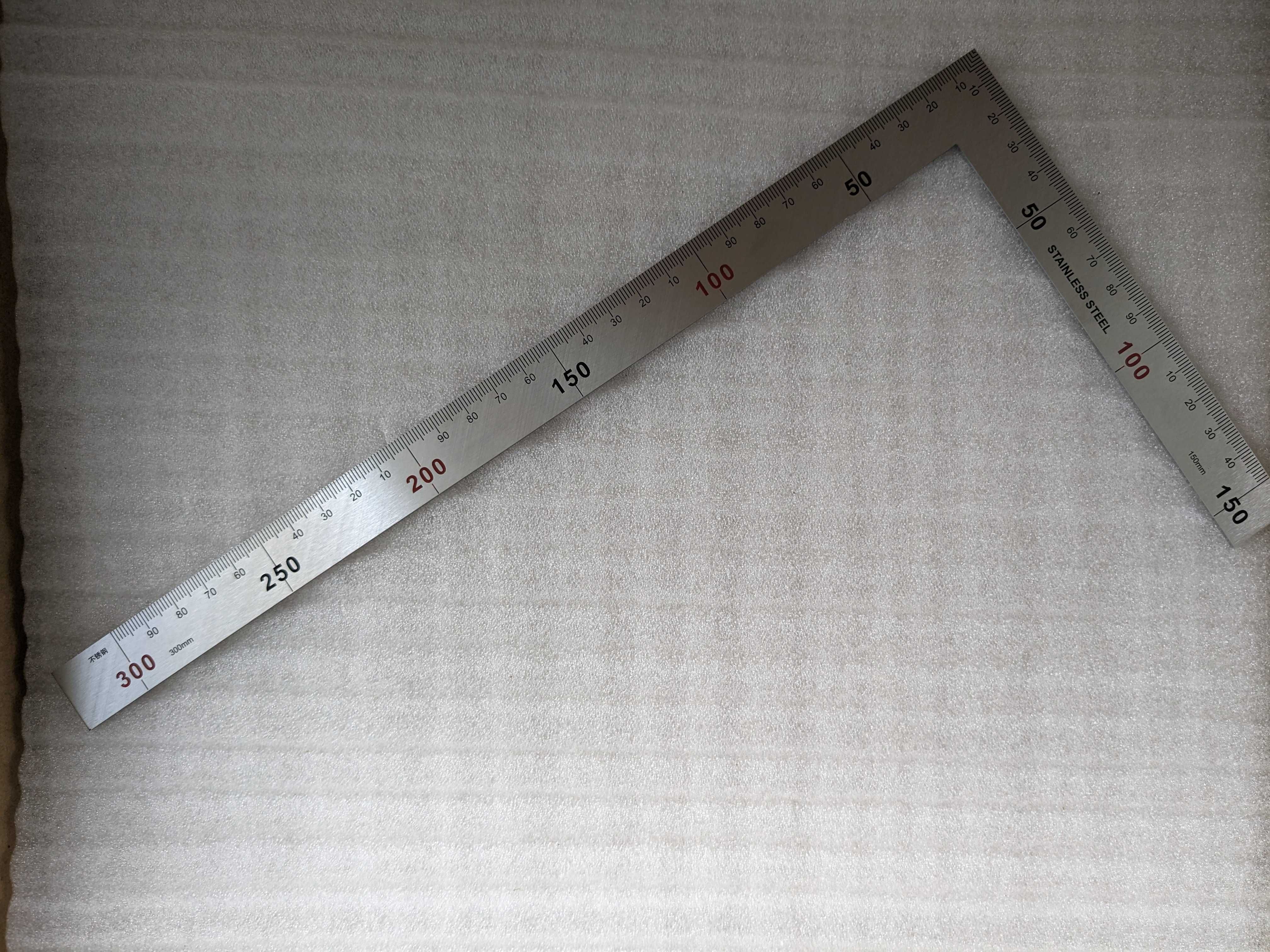 Лінійка металева кутник 15х30 см металлический угольник линейка