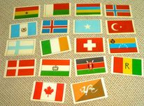 18 Cromos Brindes Antigos Raros Gelados OLÁ Bandeiras 1970s