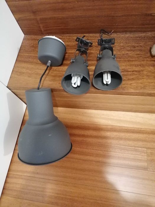 Candeeiros Hektar preto metal Ikea como novos
