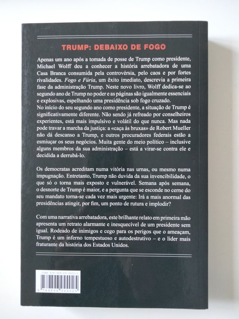 NOVO • Trump - Debaixo de Fogo, de Michael Wolff