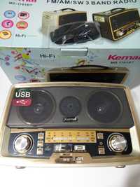Głośnik Bluetooth Vintage Radio Retro z odtwarzaczem MP3 USB/AUX
