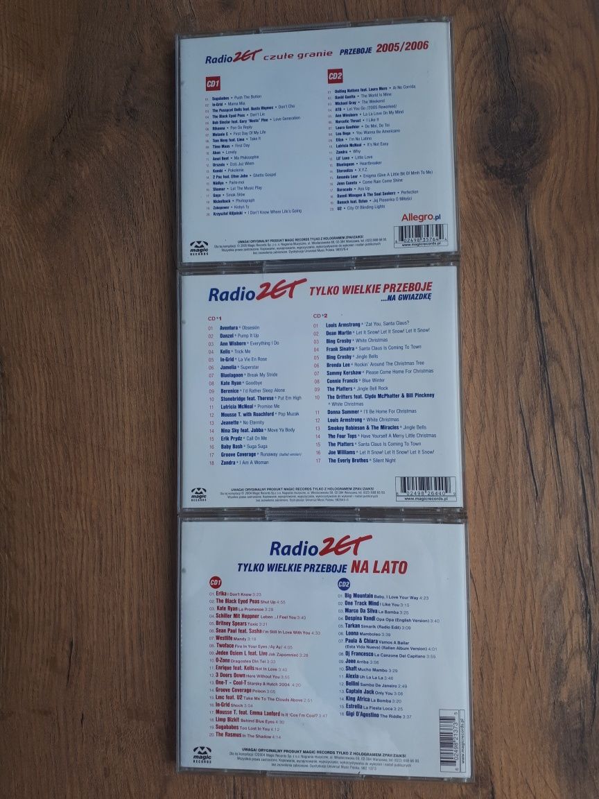 3 CD - Radio Zet - Czułe granie , Na gwiazdkę , Na lato . Sprzęt AV .