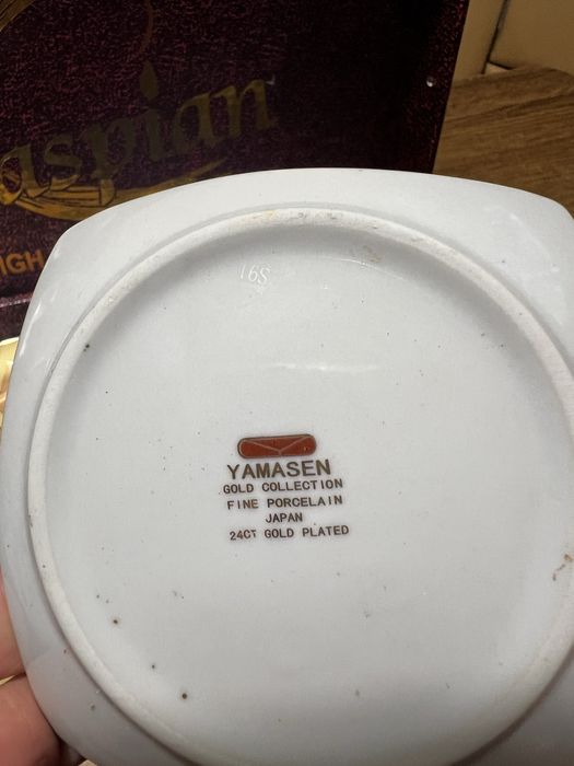 Набор кофейный , фарфор, позолота, новый, коробка без перегородок оста