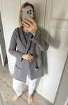Kardigan szary z kapturem welna/ angora Massimo Dutti rozmiar s-m