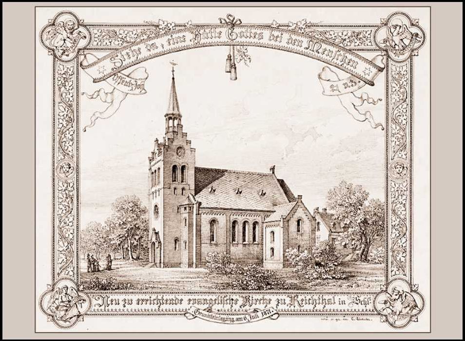 Pocztówka "Kościół ewangelicki w Rychtalu"