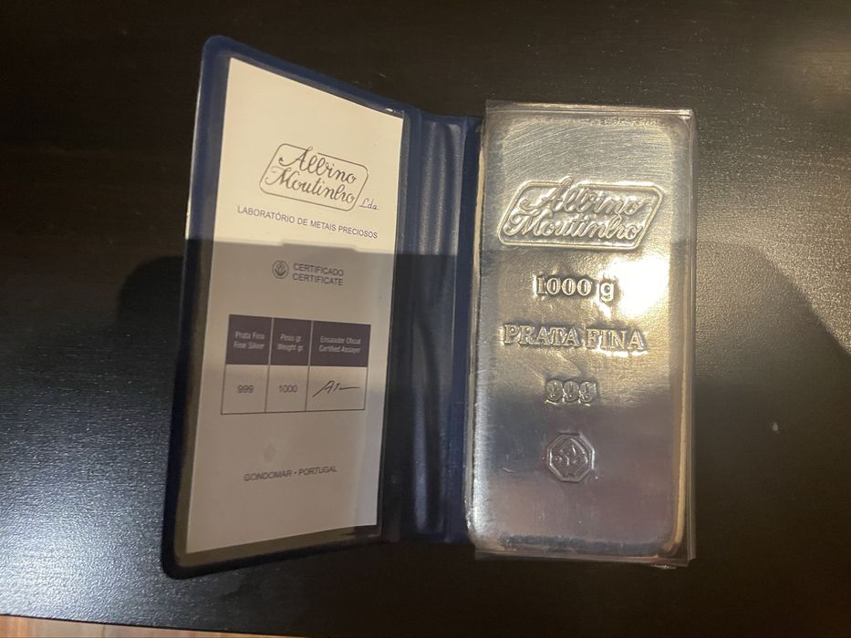 Barra de Prata fina 1kg Albino e Moutinho