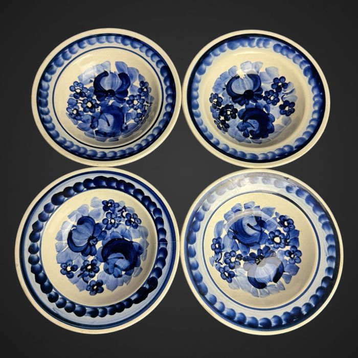 Miseczki miski Fajans Włocławek niebieskie kwiaty B4/113012