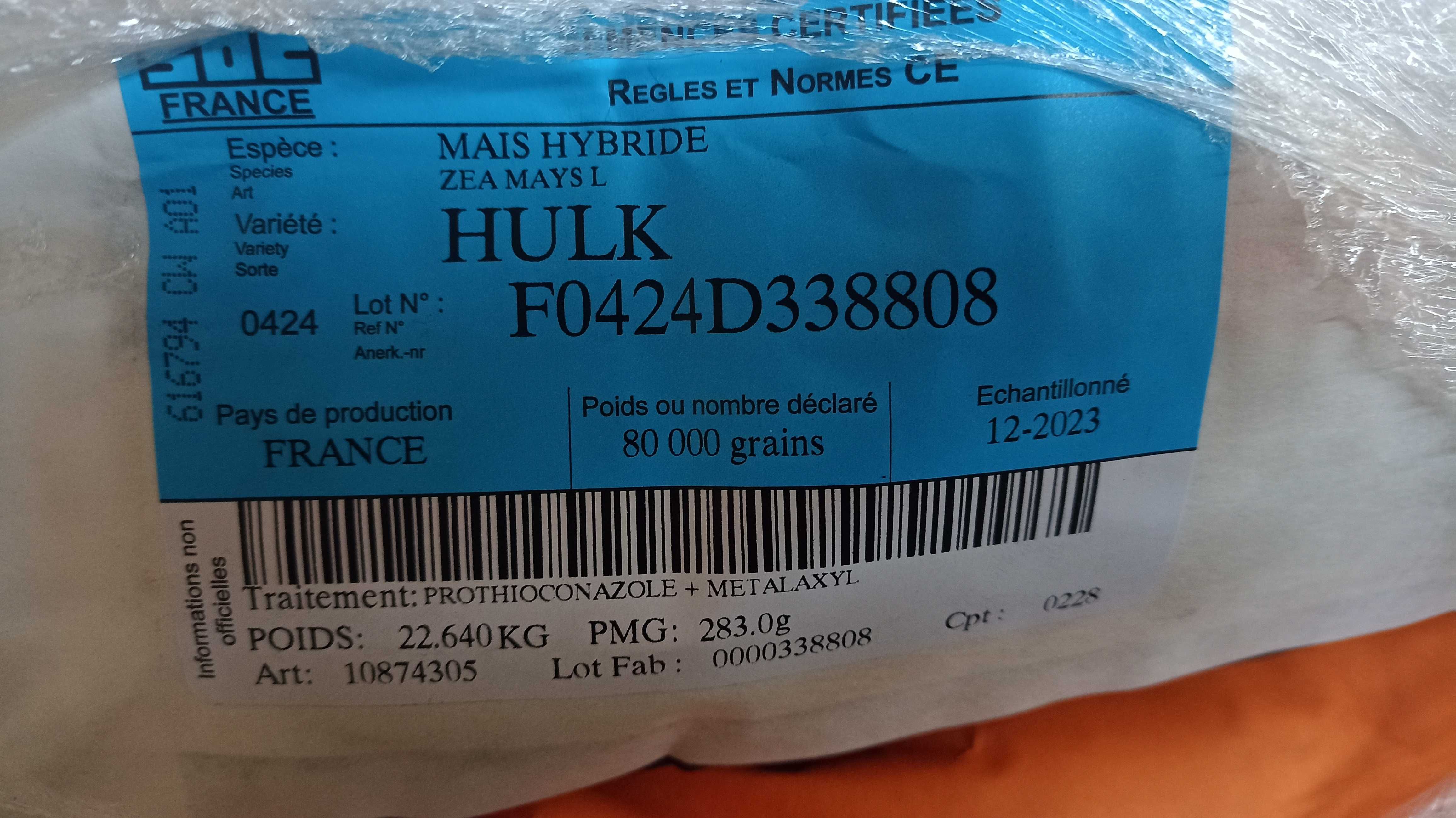 Kukurydza Maisadour Hulk FAO 250  kiszonka ziarno Wysyłka
