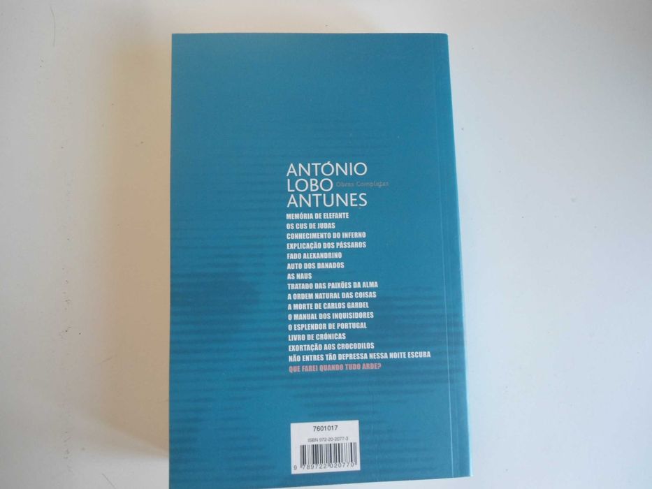 Que farei quando tudo arde? por António Lobo Antunes