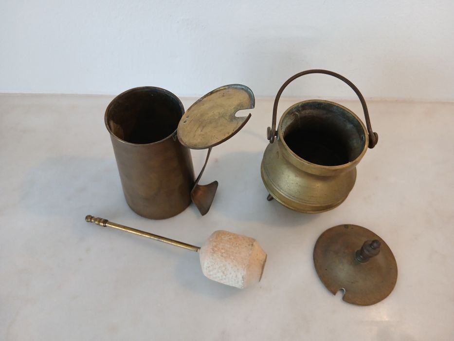 Caldeirão Acendedor de fogo latão cobre