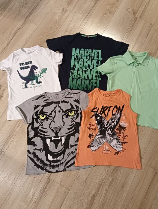 Zestaw ubrań chłopięcych t-shirt rozmiar 122/128