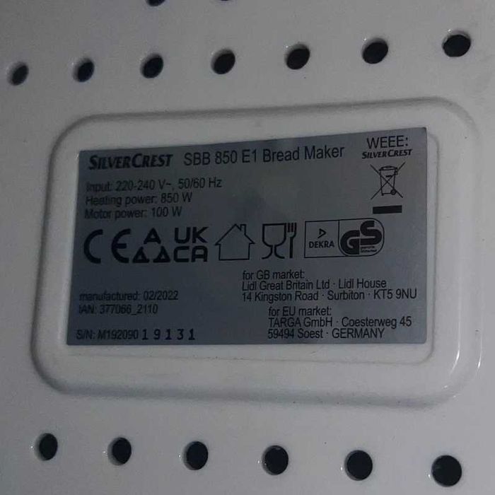 Máquina de Pão SilverCrest