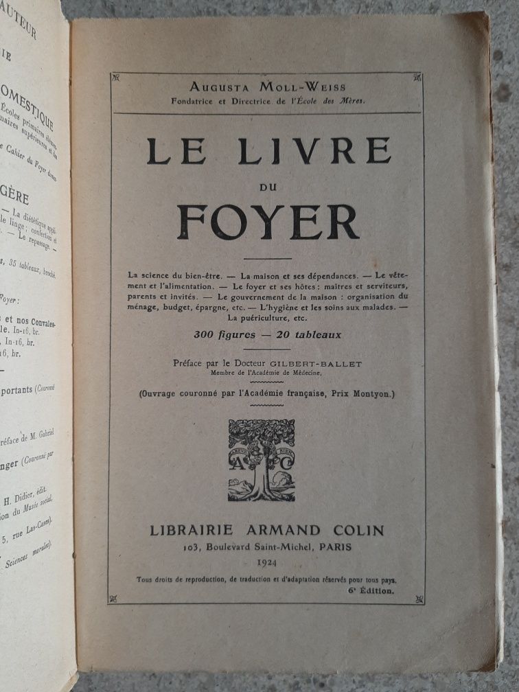 Le Livre du Foyer, 1924