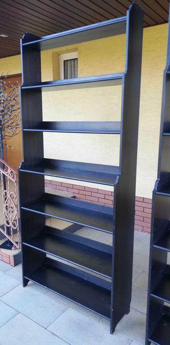 Regał Ikea półki witryna drewniana biblioteczka kredens szafa leksvik
