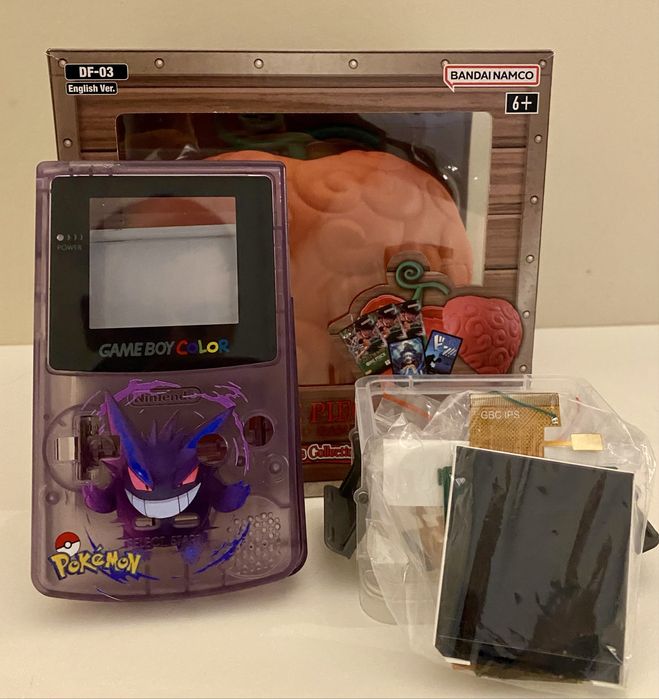 Pack Game Boy Color – Shell Gengar + Ecrã Retroiluminado