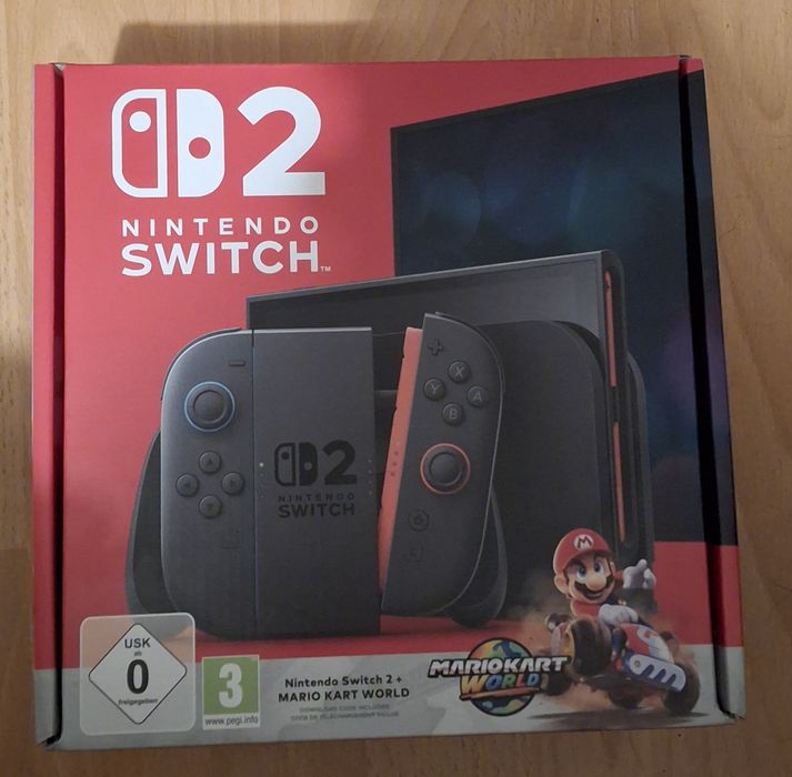 Consola Nintendo Switch 2 com o jogo Mario Kart World incluído