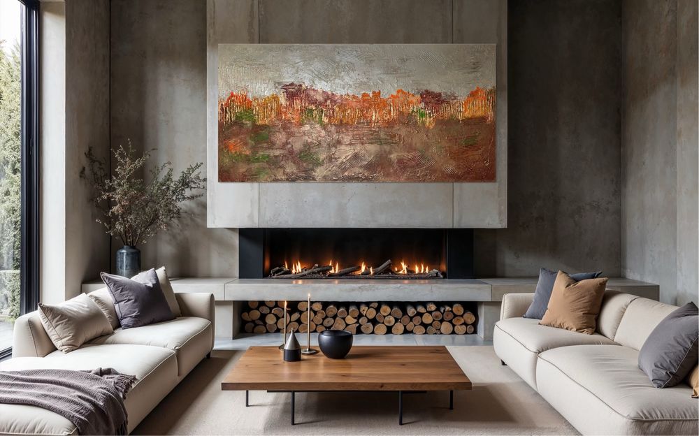 Autumn Warmth 140x70 obraz akryl mix media